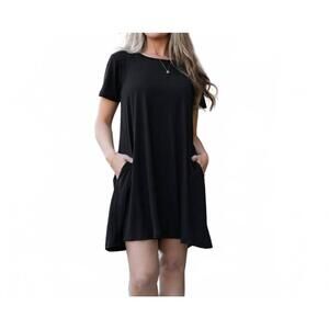 NEW JULIA ROSE iris swing mini dress in black